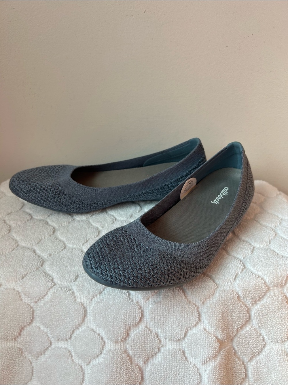 allbirds Women's Tree Breezer Grey-Blue Flats Size 9 eucalyptus knit Slip-on - Picture 6 of 10